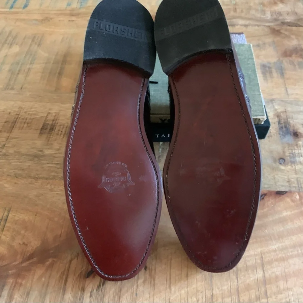 Florsheim Wingtip Leather Lace Up Formal Maroon Shoes Size 11
